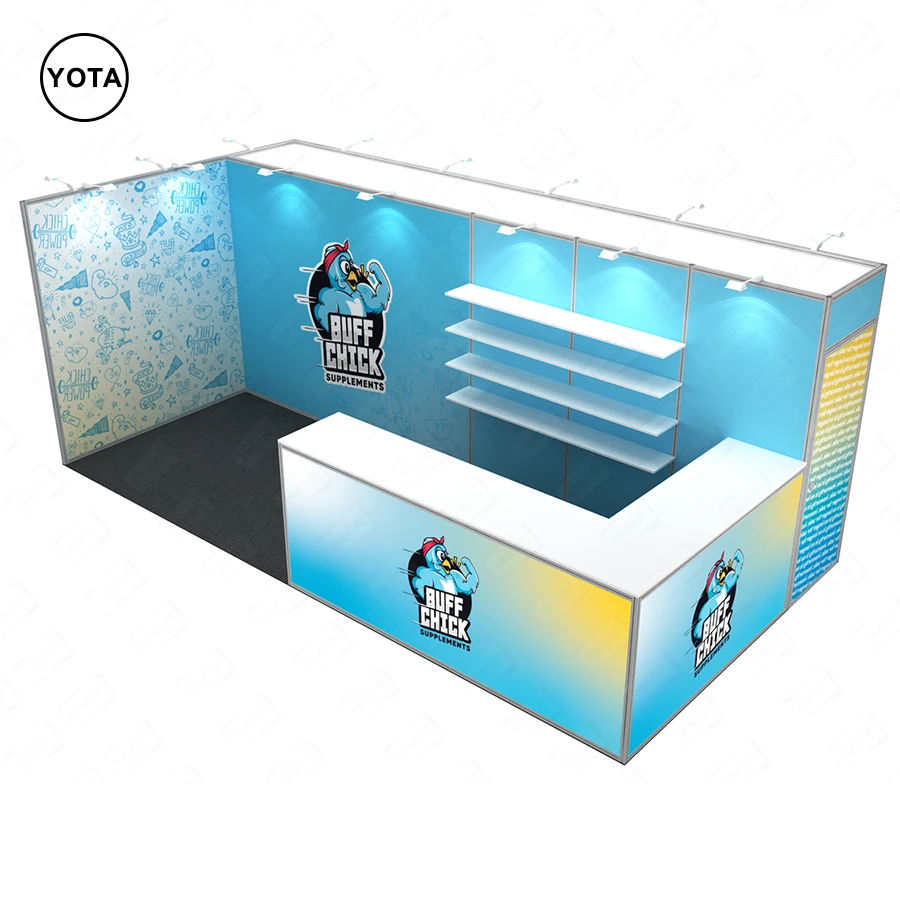 Tawns Hot Sale 3x6 Modern Standard Expo Aluminum Portable Exhibition Booth for Trade Show
