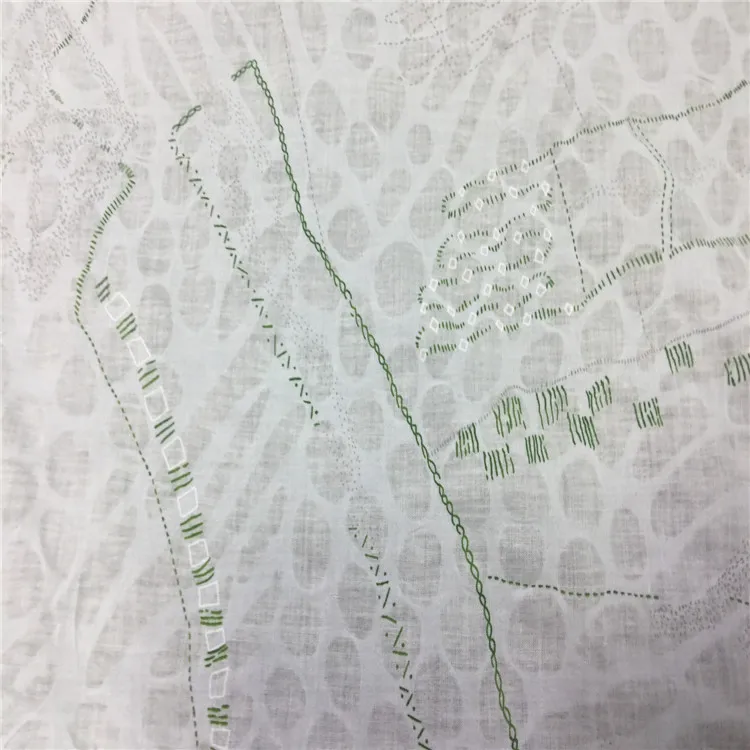 Hot Selling Burnout Fabric 100% Cotton Voile Fabric Cotton Printed Fabric for Garment