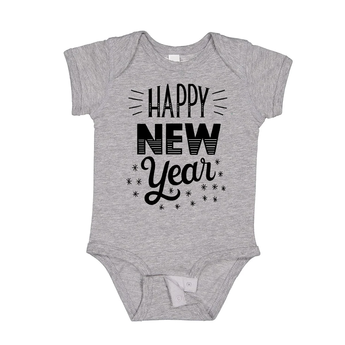 Customized Summer Kids Short Sleeve Rompers New Year Print Cute Newborn Baby Bodysuit