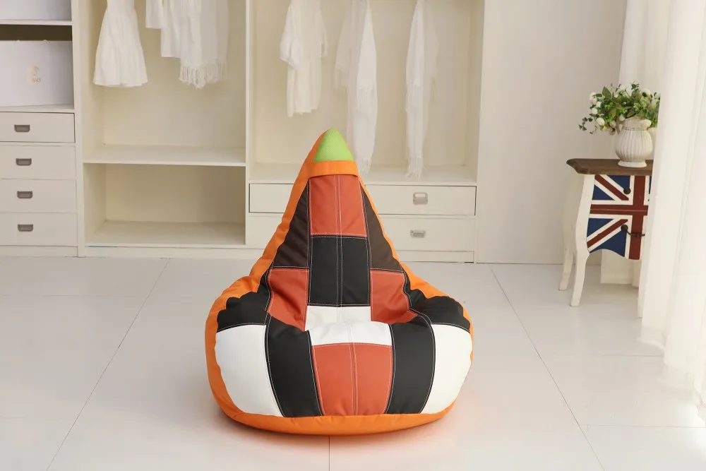 2022 hot selling  high back orange PU leather gaming bean bag chair Professional custom bean bag source manufacturers
