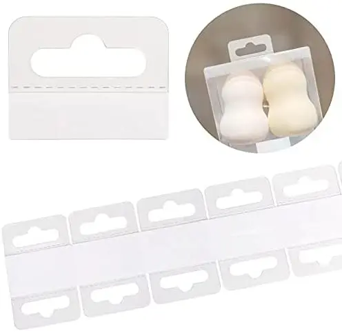 Slot Hole Adhesive Hang Tags Hook Clear Plastic Hangers for Retail Store Display Pegboard Hang Tabs Hangers