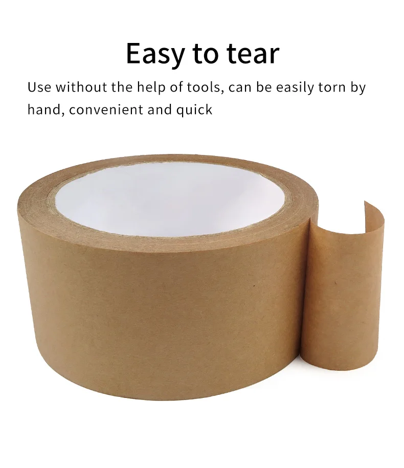 Eco friendly writable brown kraft paper packing tape for label masking sealing packaging tape