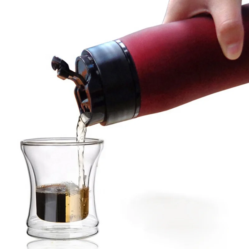 Manufactures Hot Portable New Design Double Wall Stainless Steel Maker Coffee Press French Travel Mug