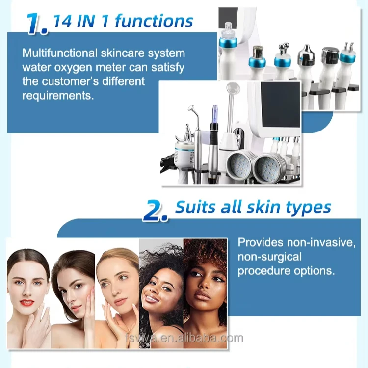 Professional Vertical Hydra Skin Rejuvenation Facial Machine 15 In 1 Micro Hydradermabrasion Beauty Facial Machine