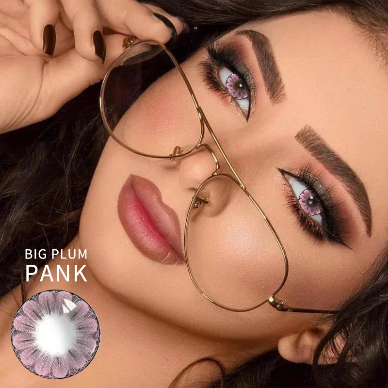 
Maxiy Girl 2pcs/pair Big Plum Series Soft Color Contact Lens Yearly Use Color Contact Lenses for eyes 