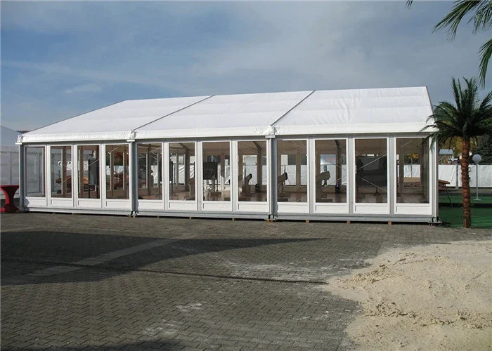 insulated aluminium roof tent with ABS solid wall clear tent luxury glass tents for events