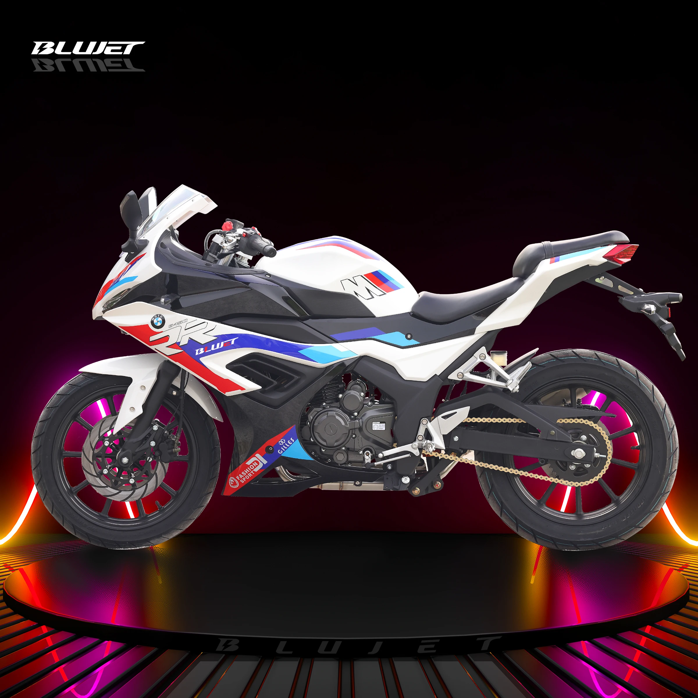 BMVV type sport street race motorcycle GS1200S similar model with 200cc 250cc balanced engine LED lights digital meter