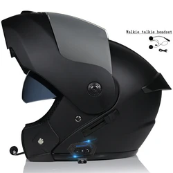 Мужские и женские двойные зеркальные полностью закрывающие черные парные гарнитуры внутренней связи с открытым лицом для езды на все лицо шлемы