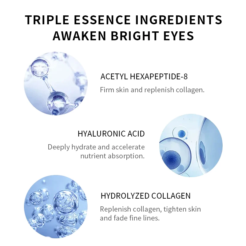 Best Ingredients for To Have for Eye Creams Moisturizing & Anti-Puffiness and Hyaluronic acid & Collagen Brightening Eye Cream