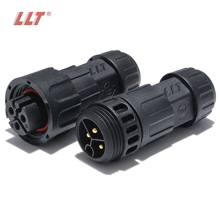 LLT M19 600V 20A Circular Screw Locking 2 3 4 Pin IP67 IP68 Waterproof Connector