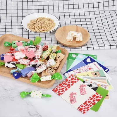 Candy Wrapper Water proof Baking Packaging Nougat Chocolate Chewing Gum Custom Candy Wrapper