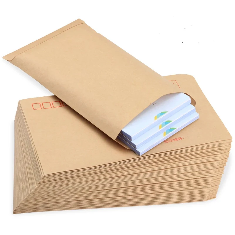 
Wholesale Kraft Paper Envelope Custom Thicken Paper White Yellow Envelope Packaging VAT Invoice Envelope Paper Bag 