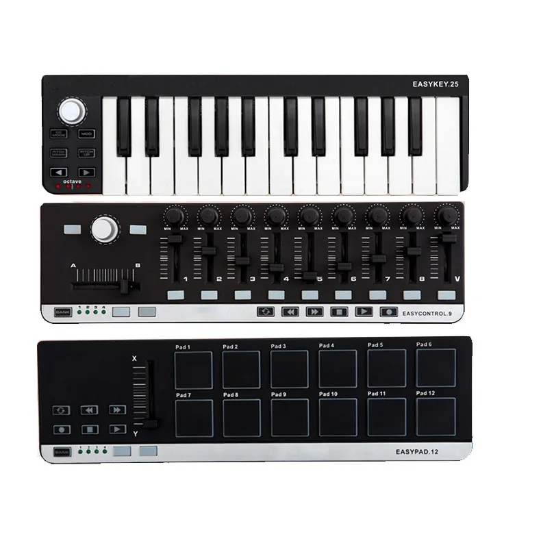 USB MIDI контроллер клавиатуры Черный 25-ключ для редактирования музыки клавиатура портативных компьютеров Mac армированный чехол телефона из поликарбоната и программное