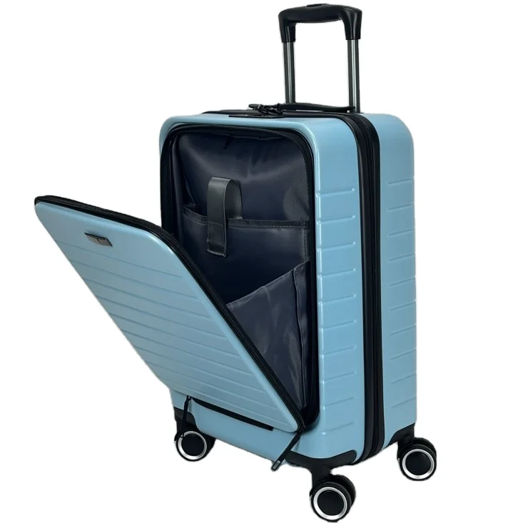 Carry On Luggage ABS+PC Suitcases Front Laptop Pocket with TSA Lock Travel Suitcase Luggage