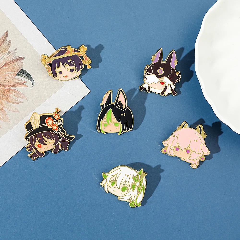 First-hand factory production Metal badges cartoon game characters brooches custom enamel pins wholesale