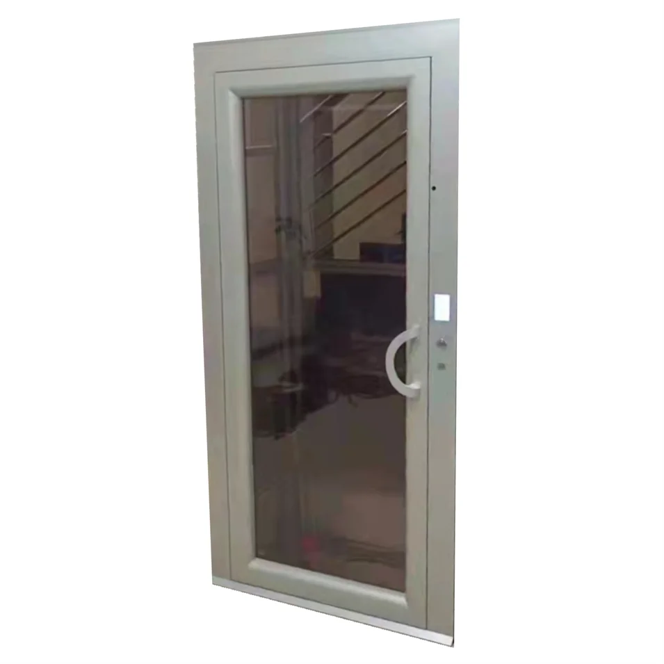 Zowee modern aluminum elevator swing door semi automatic landing manual door for elevator