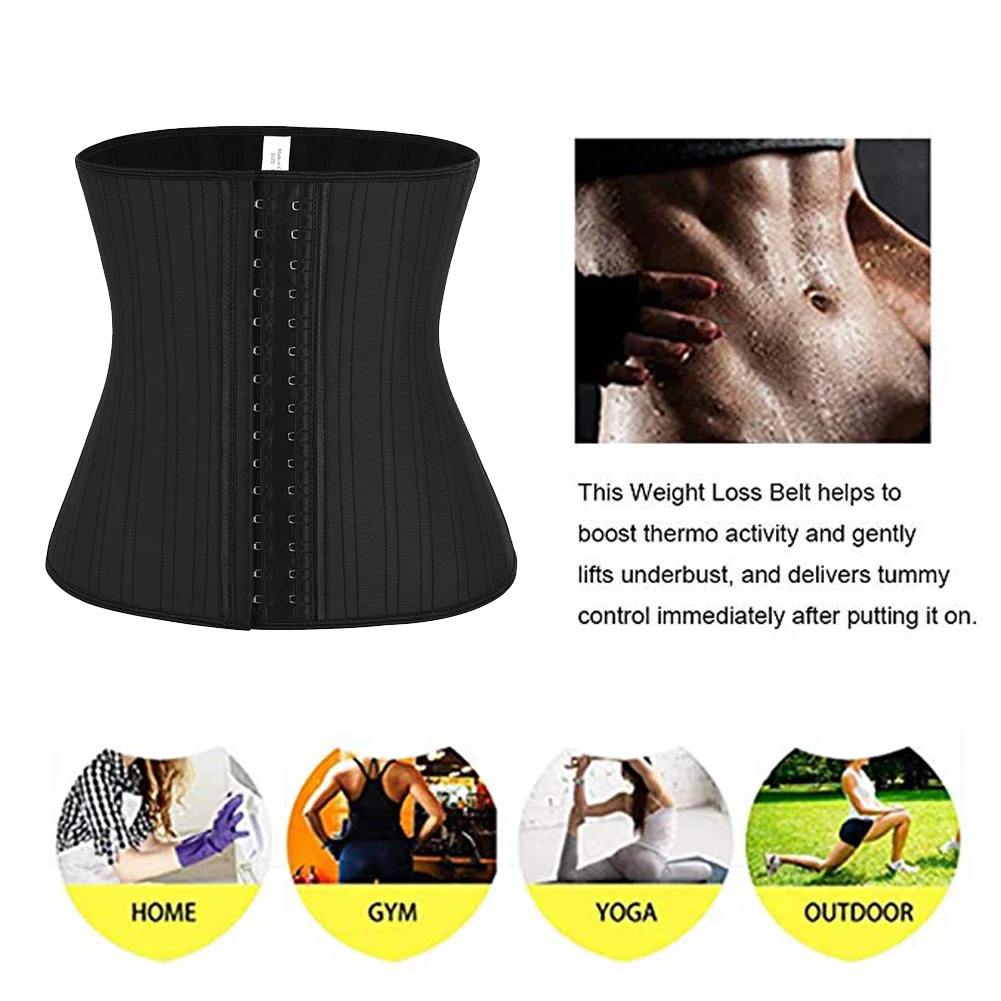 HEXIN Wholesale Slimming Belt Rubber 29 Steel Bone Plus Size Women Latex Waist Trainer Shaper