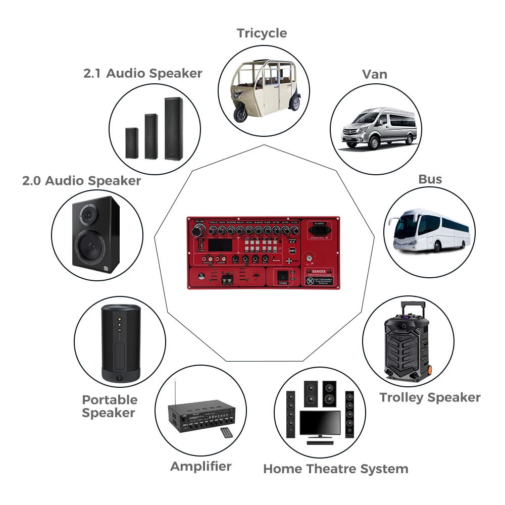 Digital Active Speaker Amplifier Module BT 5.3 Pro Tech Stereo Amplifier Speaker For Home Theatre