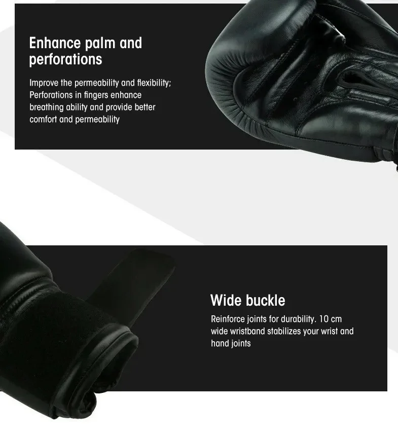 Boxing Gloves Men & Women Pro Training Jumbo, PU Leather Kickboxing Adult Heavy Punching Bag Gloves Mitts Focus Pad Workout