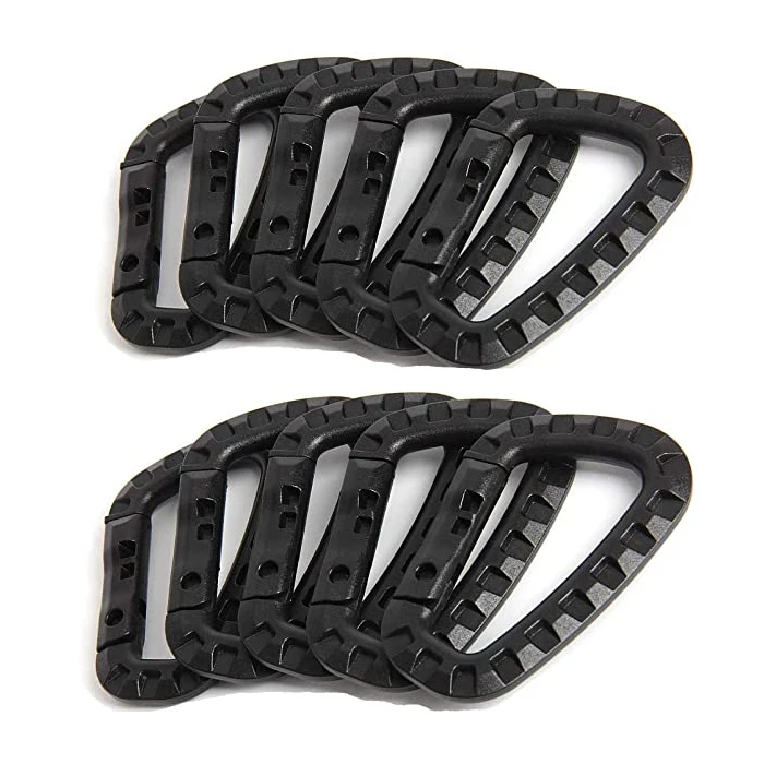 2023 Hotsales Plastic Hiking Carabiner Snap Hook Clips plastic carabiner D ring snap lock