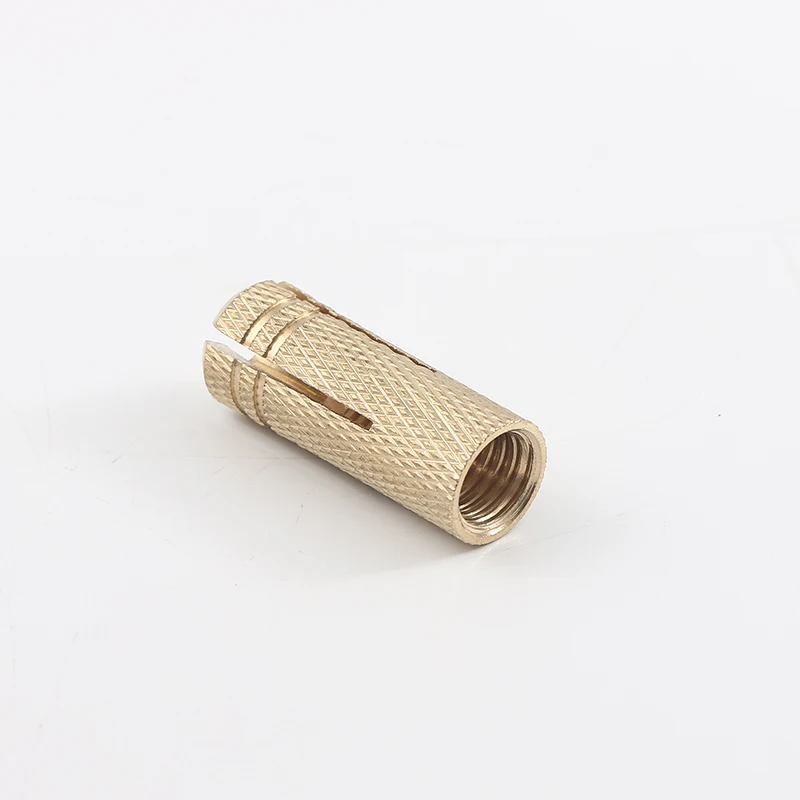 Brass knurled anchor flat deep lipped in expansion drop fastener drop in anchor China factory direct wholesales