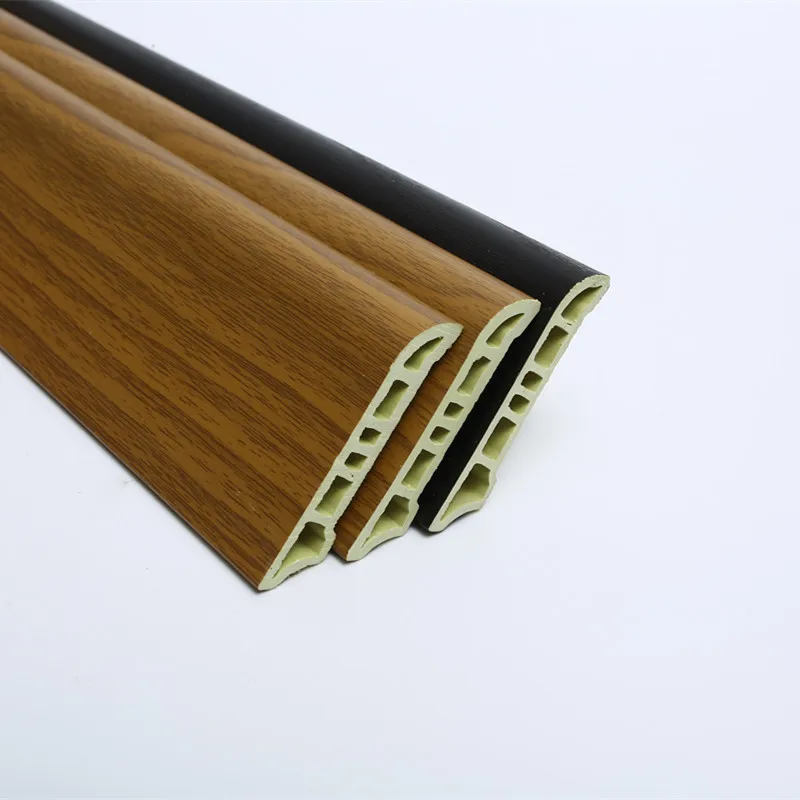 Factory Price Customized Wood pvc Surface Interior Color Skirting Board Baseboard Mouldings