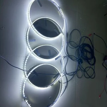 4 шт., светодиодные кольца для колес, RGBW, 17 дюймов