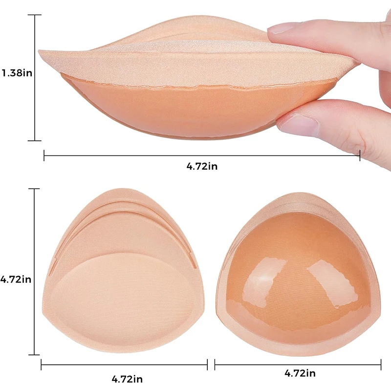 Fabric adhesive sponge bra pad lift soft liquid gel breast enhancer silicone push up insert bra pads