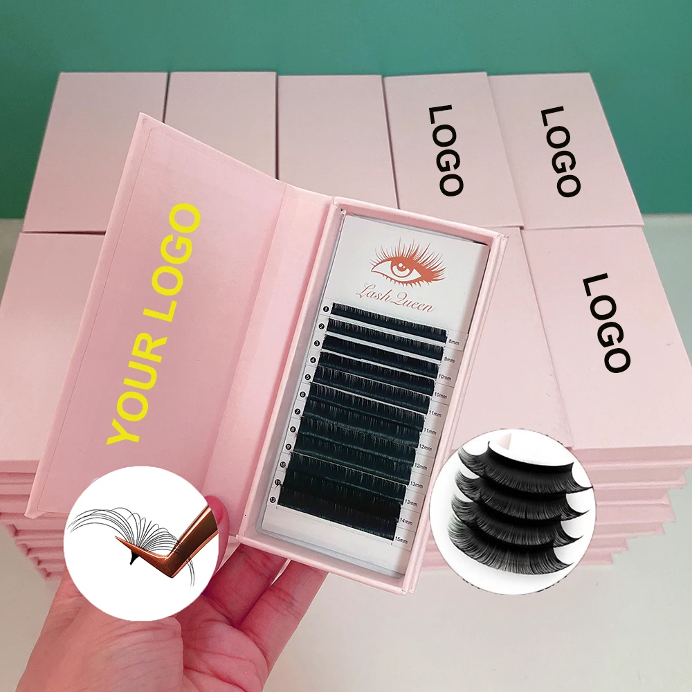 Private Label Individual eyelash lash extensions Volume lashes tray easy fan lash extensions