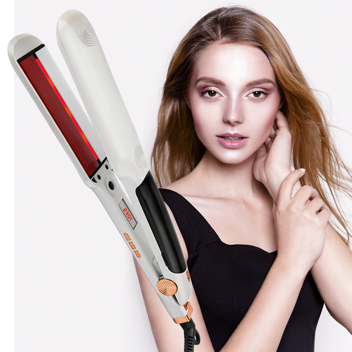 PRITECH Professional 14 Temperature Control Titanium Hair Salon Steam Styler Hair Straightener