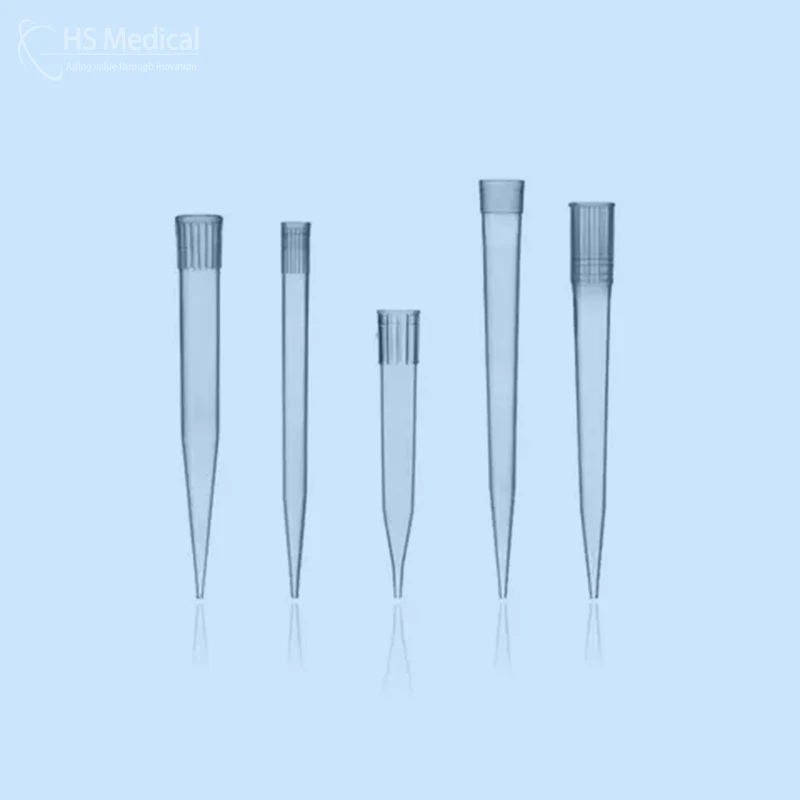 Hs Medical Simple Filter Tip Plastic Graduated 10Ul Pipettes Serum Multichannel Yellow Pipette Tips
