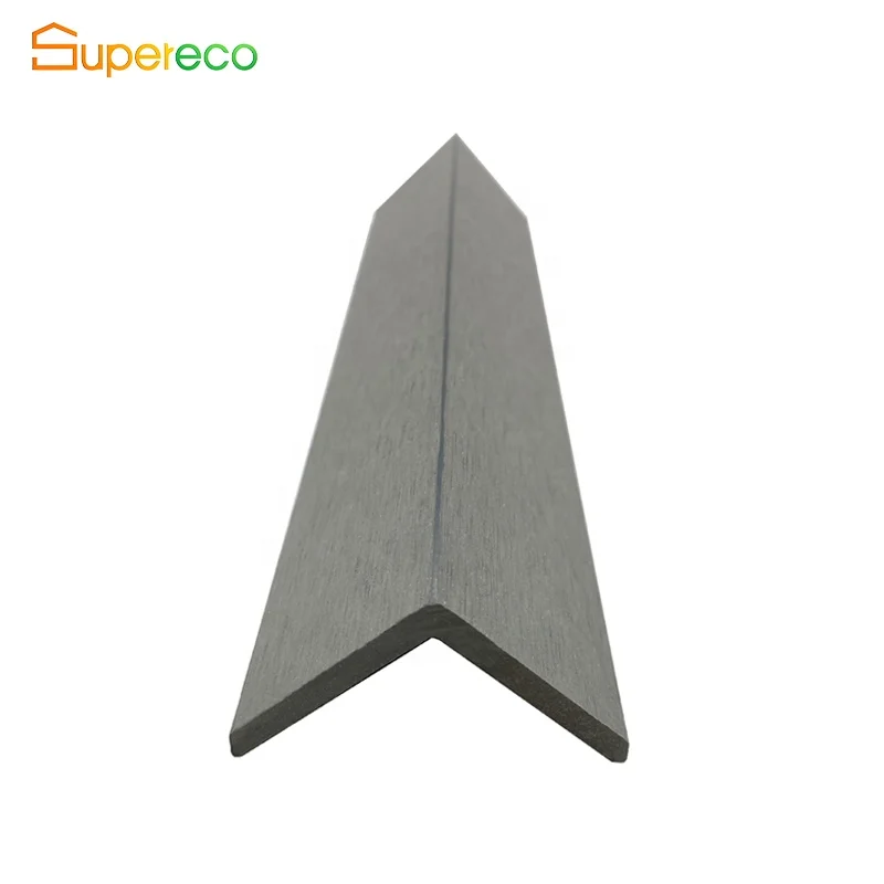 Wood plastic composite decking flooring L corner60*60mm outdoor WPC decking edge cover for end cover L corner for wall panel