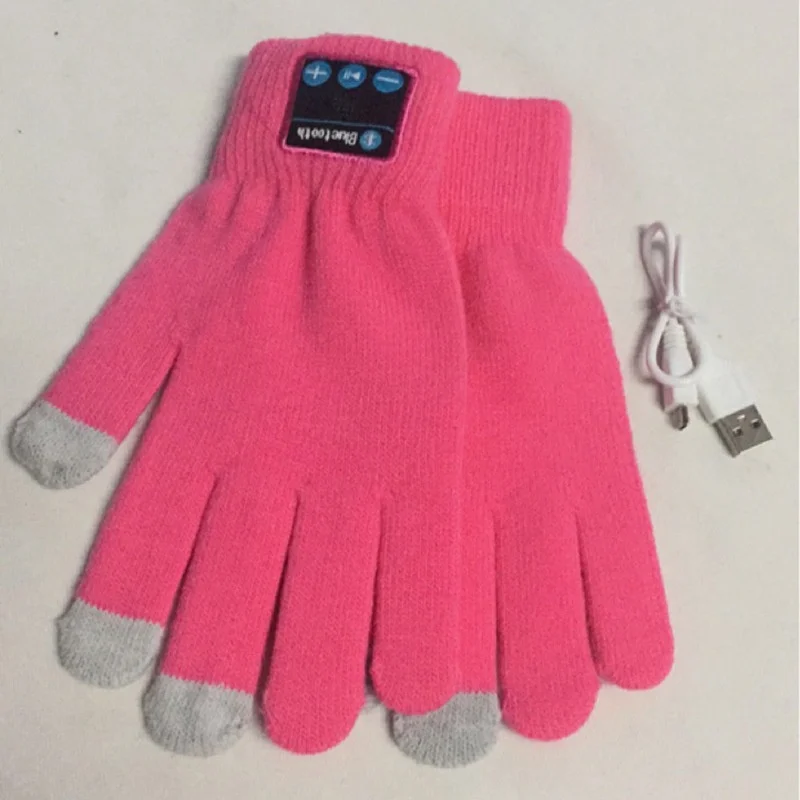 Gloves with Warm Touchscreen Answering Call Dual-Band Music Features for Outdoor Winter Scenes