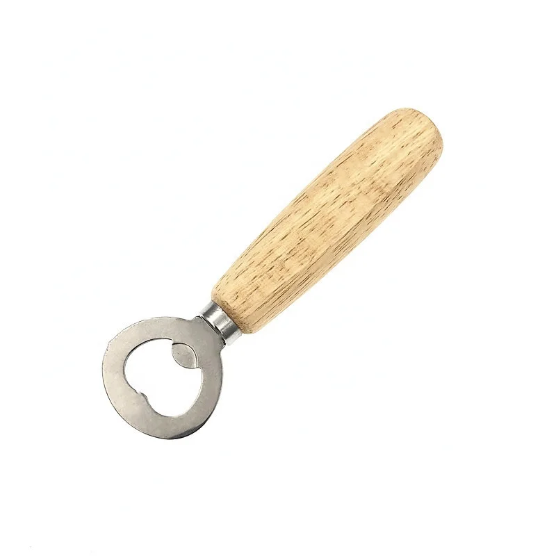 
Customized Logo Beer Bottle Opener With Wooden Handle 