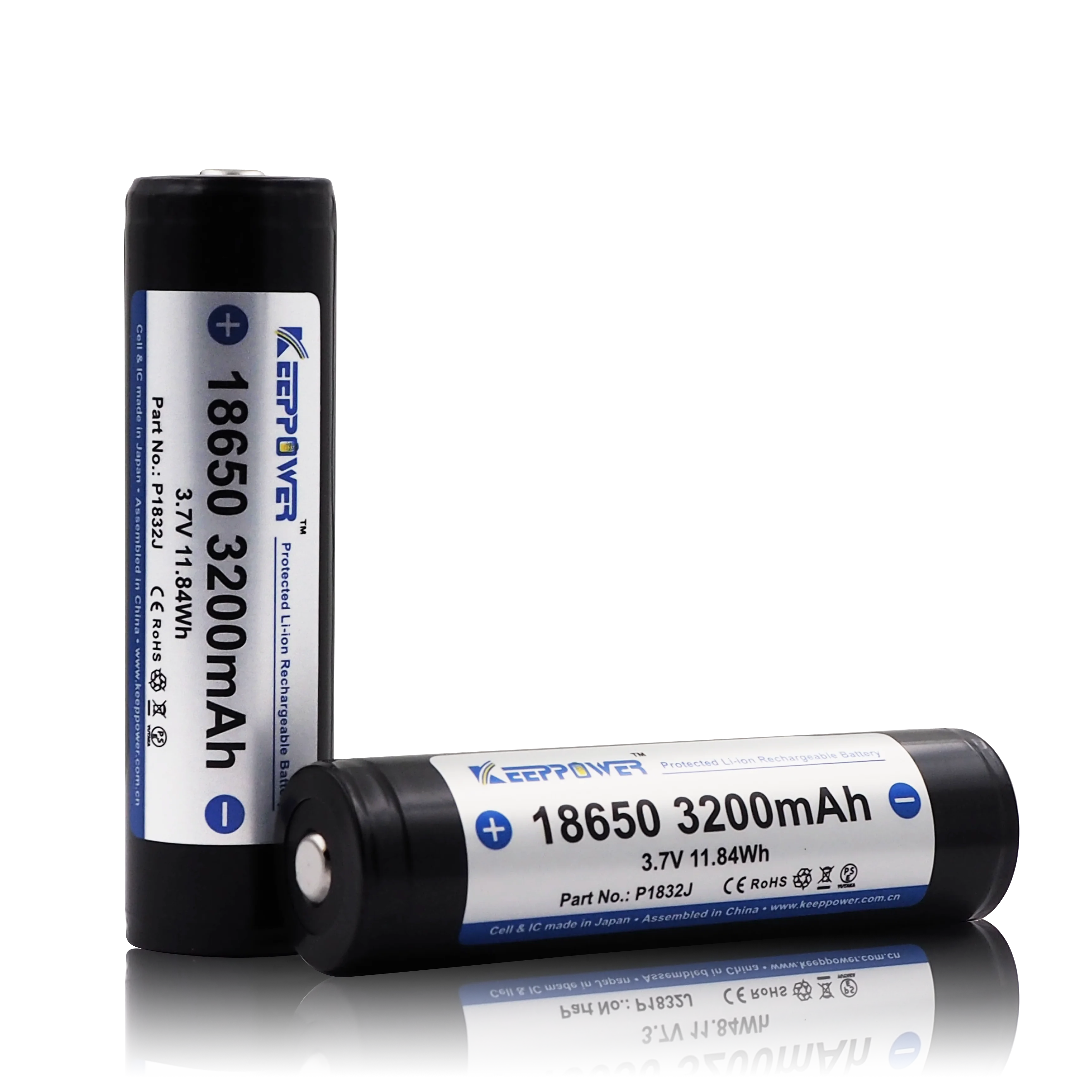 Литий-ионная аккумуляторная батарея KeepPower P1832J 3 7 в 3200 мАч 18650 с защитой