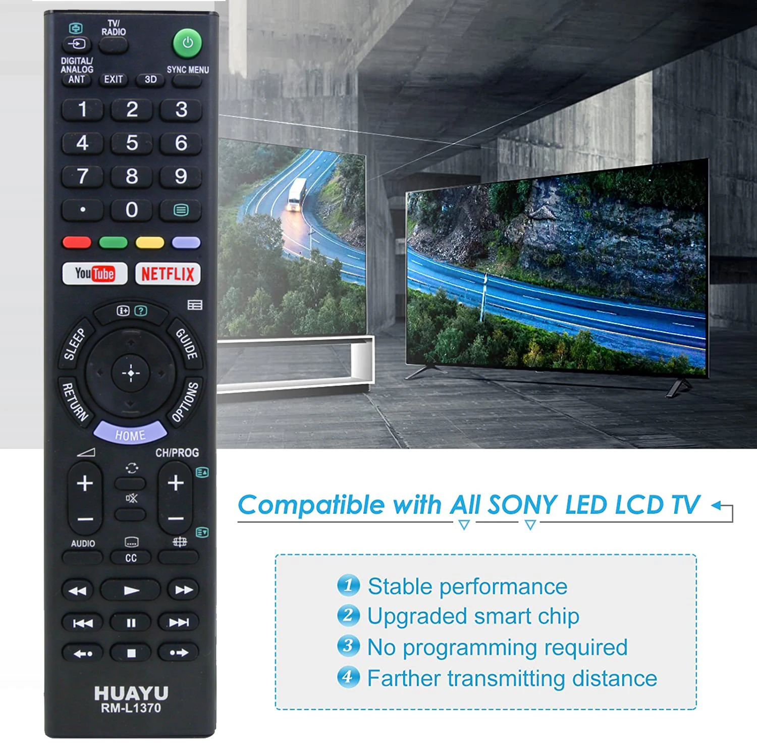 Universal  remote Control replacement for sony smart 4K UHD Crystal HDR TV Sony OLED bravia TV