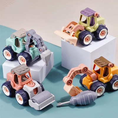 2021 New Kids Creative Building Block Dump Truck Toys Set Diy Assemble Block Truck Construction Toy Car Soft Building Block Toys