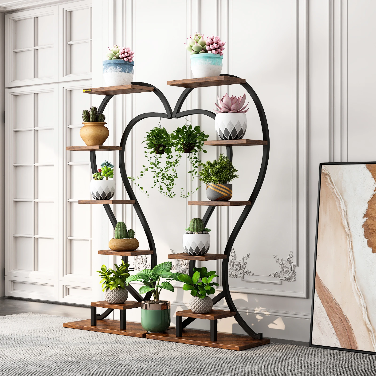 AI LI CHEN Decorative Rack Living Room Flower Stand Simple Modern Storage Rack