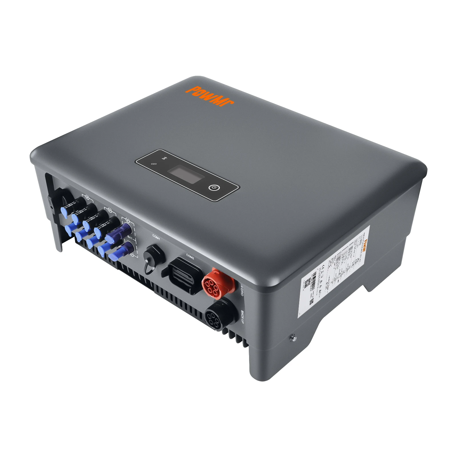 PowMr 3 Phase 4/5/6/8/10/12KW 750V HV Off Grid Grid Connected IP65 Certificate Energy Storage Hybrid Solar Inverter