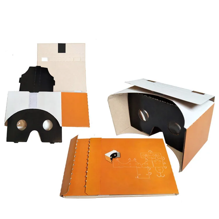 Легко всплывающая Складная google cardboard Виртуальная реальность vr гарнитуры