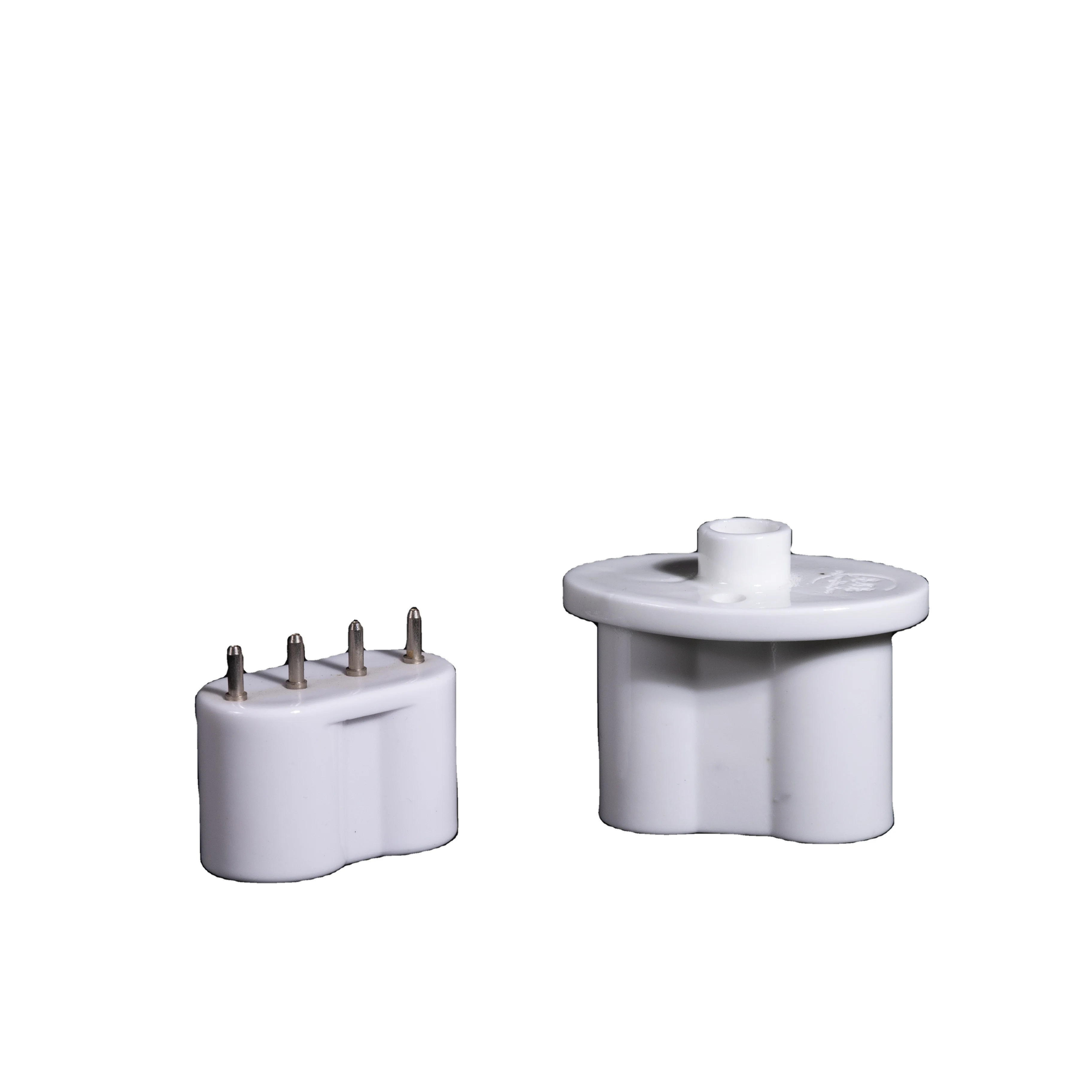 electrical 75% 90% 95% 99% al2o3 zro2 Alumina zirconia steatite Ceramic UV LED Lampholder round square lamp socket with 4 pins