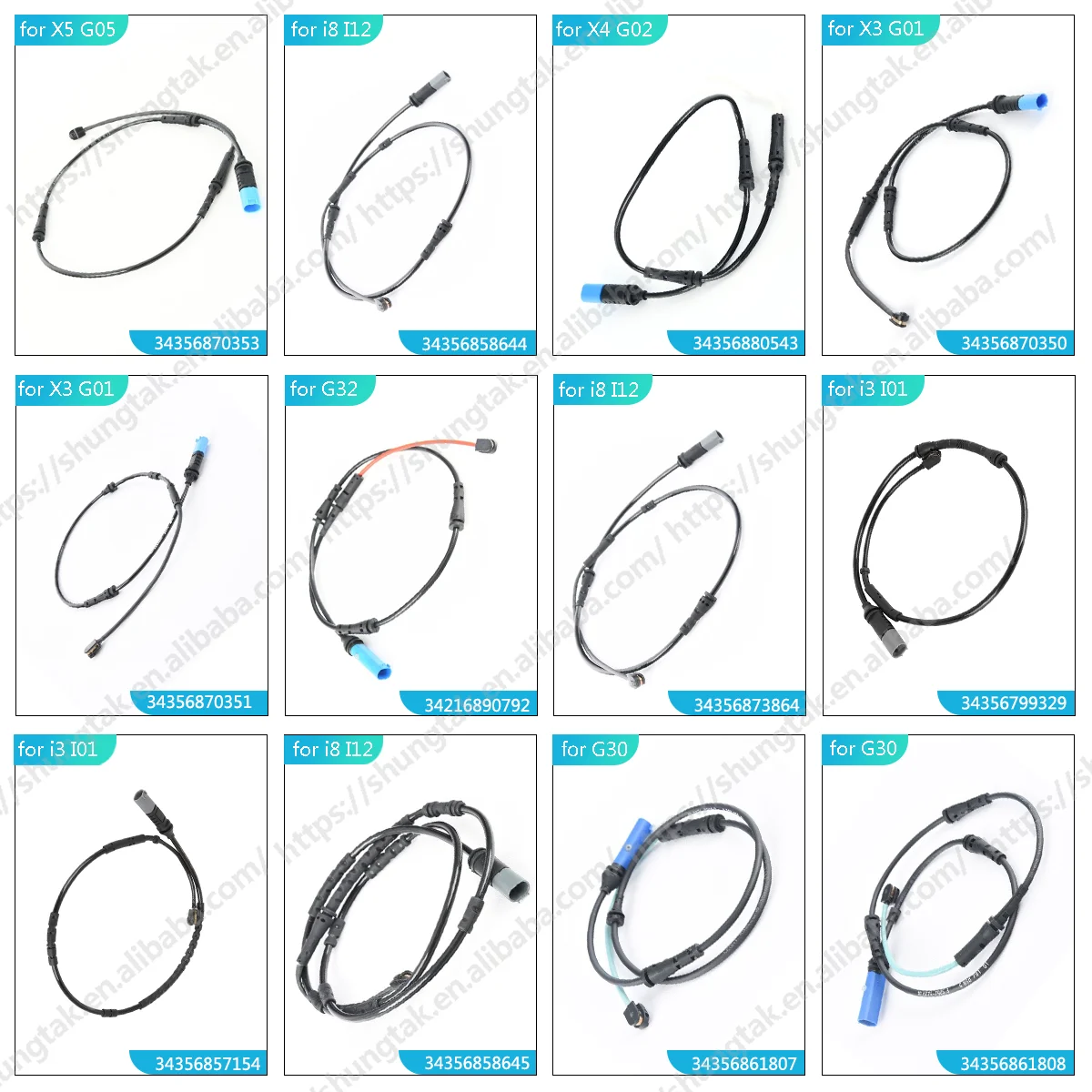 ShungTak Wholesale Brake Pad Wear Indicator Sensor for BMW 5 6 7 Series F90 G30 G32 G12 OE 34356861807