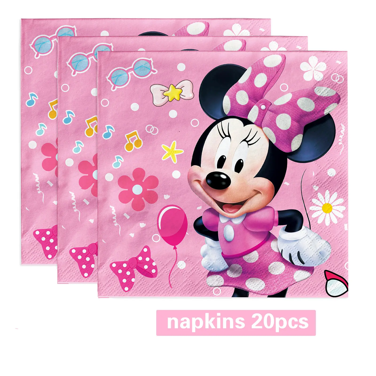 Minnie Mouse Birthday Party Decorations Supplies Serves 8 Guests With Banner Table Cover Disposable Dinner Plates Sets