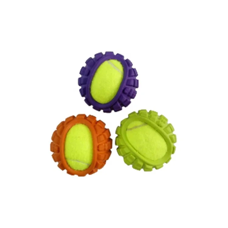 
100% Rubber New Customized Factory Supply Interactive Pet Toys Rubber Ball Pet Toy 