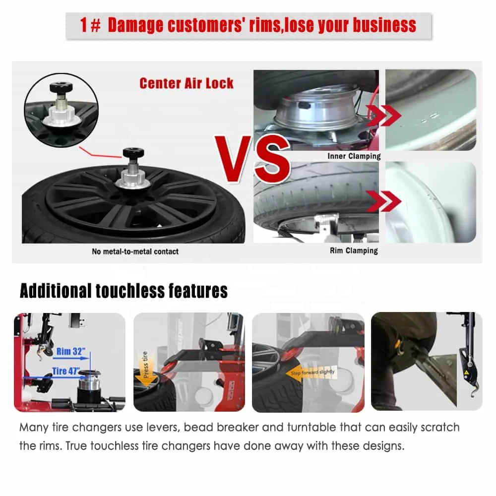 New Customized Workshop Equipment touchless wheel alignment and Tools Tire Service Tire Changer Wheel Balancer Combo with CE