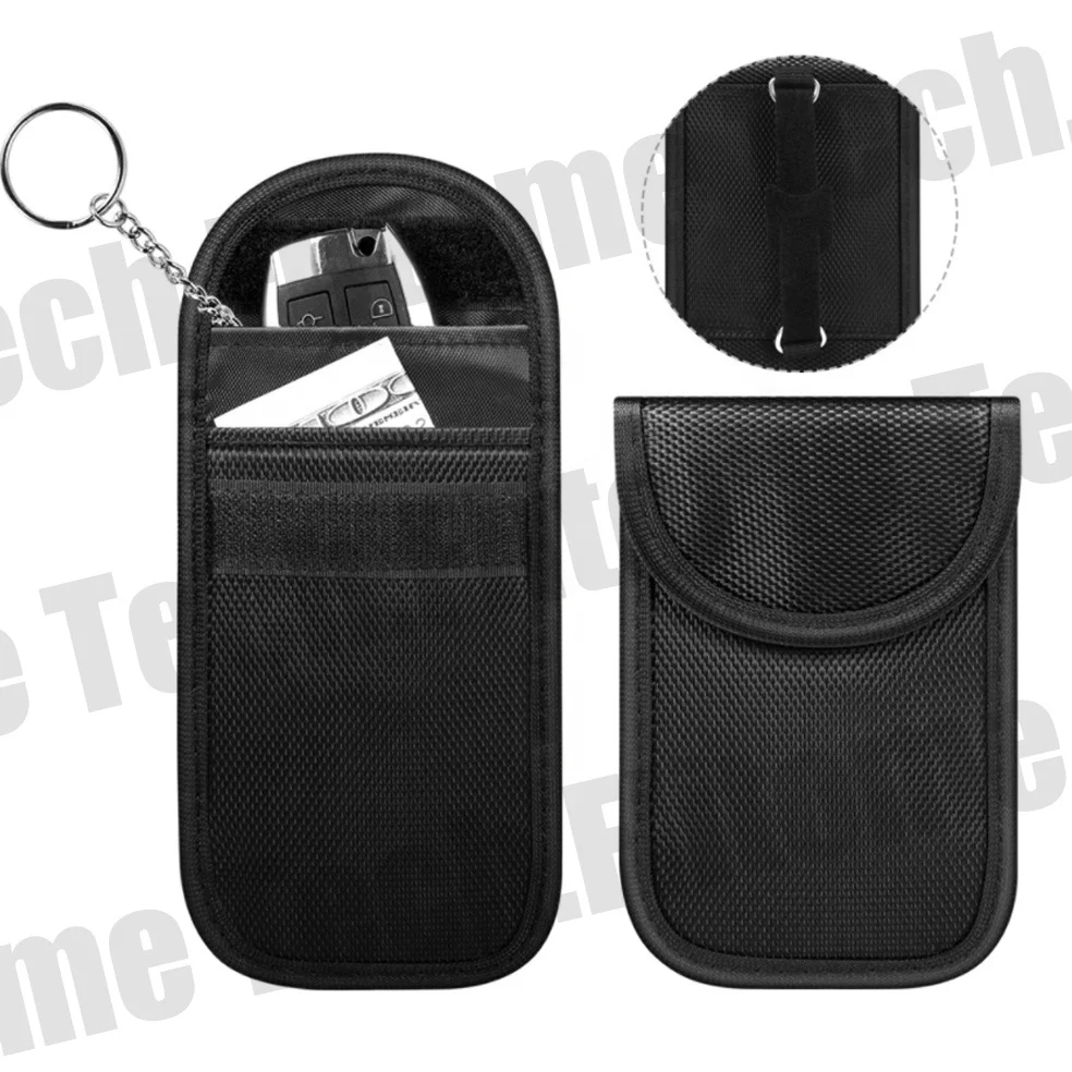 Security Pouch Ideal Faraday Cage to Protect Car Keyless Entry Signal Amplification and Signal Relay Attacks
