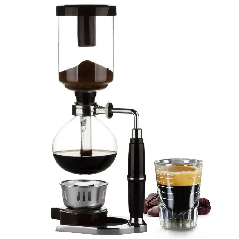 3 6 Cups Home Coffee Maker Glass Syphon Dripper Espresso Clear Single Tube Moka Pot Siphon Coffee Maker