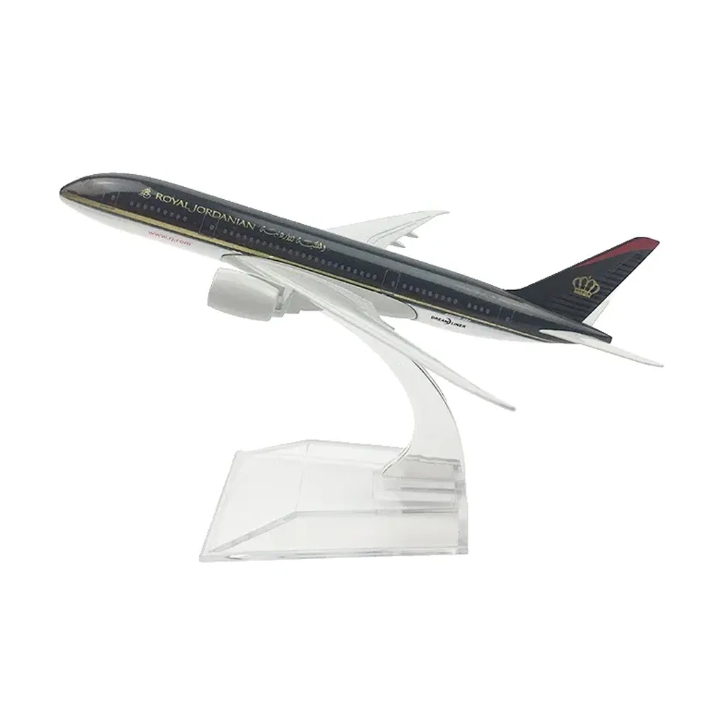 16cm Jordan Metal16CM B787 Airplane Model 1:400 Diecast Royal Jordanian hot selling Aircraft For Collecting Gift customizable