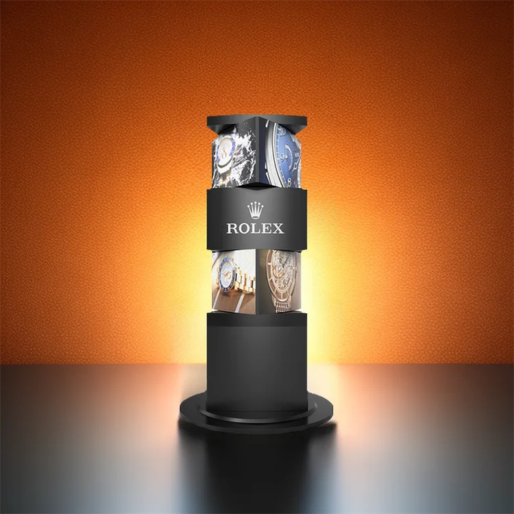 3 layers 3 faces rotating led display  P3 Indoor shopping mall hotel exhibition advertising display mechanical transform screen