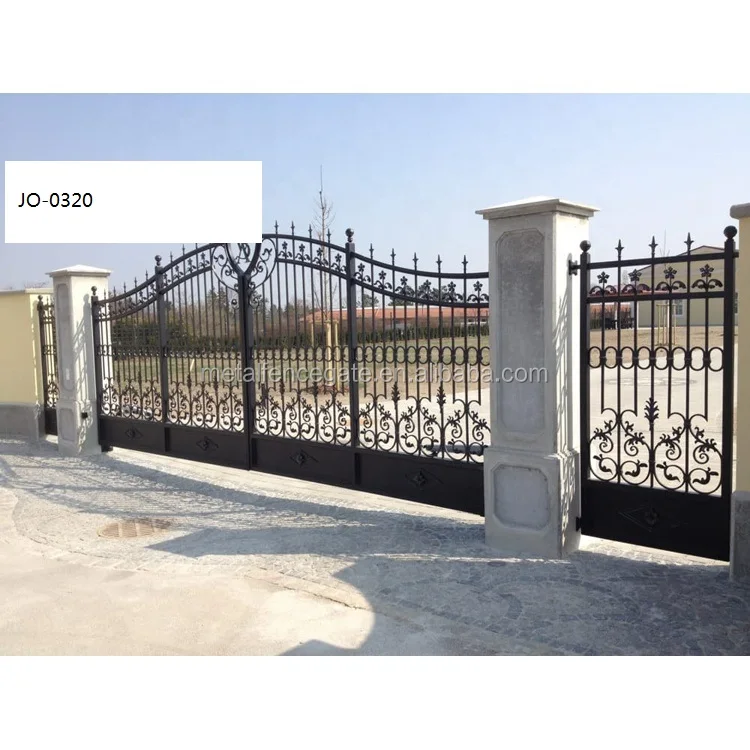 Sustainable Easily Assembled Luxury Entry Simple High Quality New Home Metal Iron Compound Wall Gate Design Garden Fence